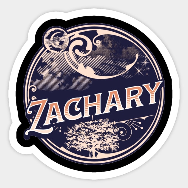 Zachary Name Tshirt Sticker by Renata's